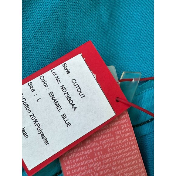 GIRBAUD Mens Blue Cutout Sweatshirt Sz L NEW with tags - Picture 5 of 6